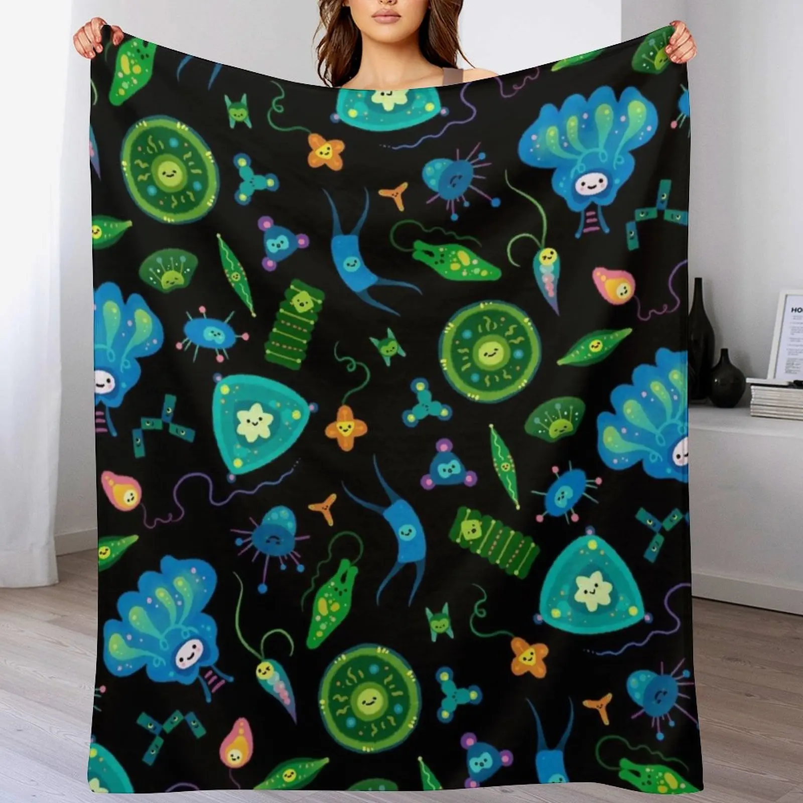 

Phytoplankton Throw Blanket Blankets For Sofas Soft Big Summer Soft Blankets