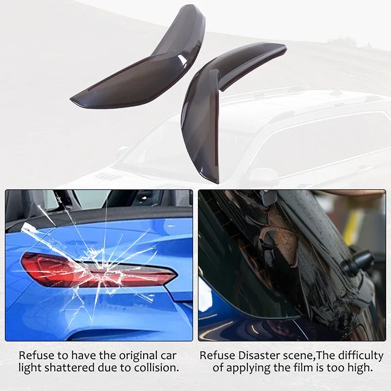 

For BMW Z4 2019+ taillight black shell, car rear taillight black modification accessories ABS transparent gray 2pcs