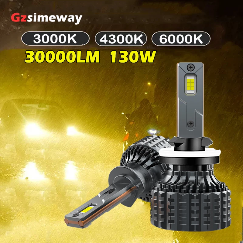 

2PCS H7 LED Lamp H11 Canbus H4 H1 H3 H8 H9 9005 HB3 9006 HB4 9012 H13 881 Car Headlight Bulbs 3000K 6000K 4300K Auto Fog Lights