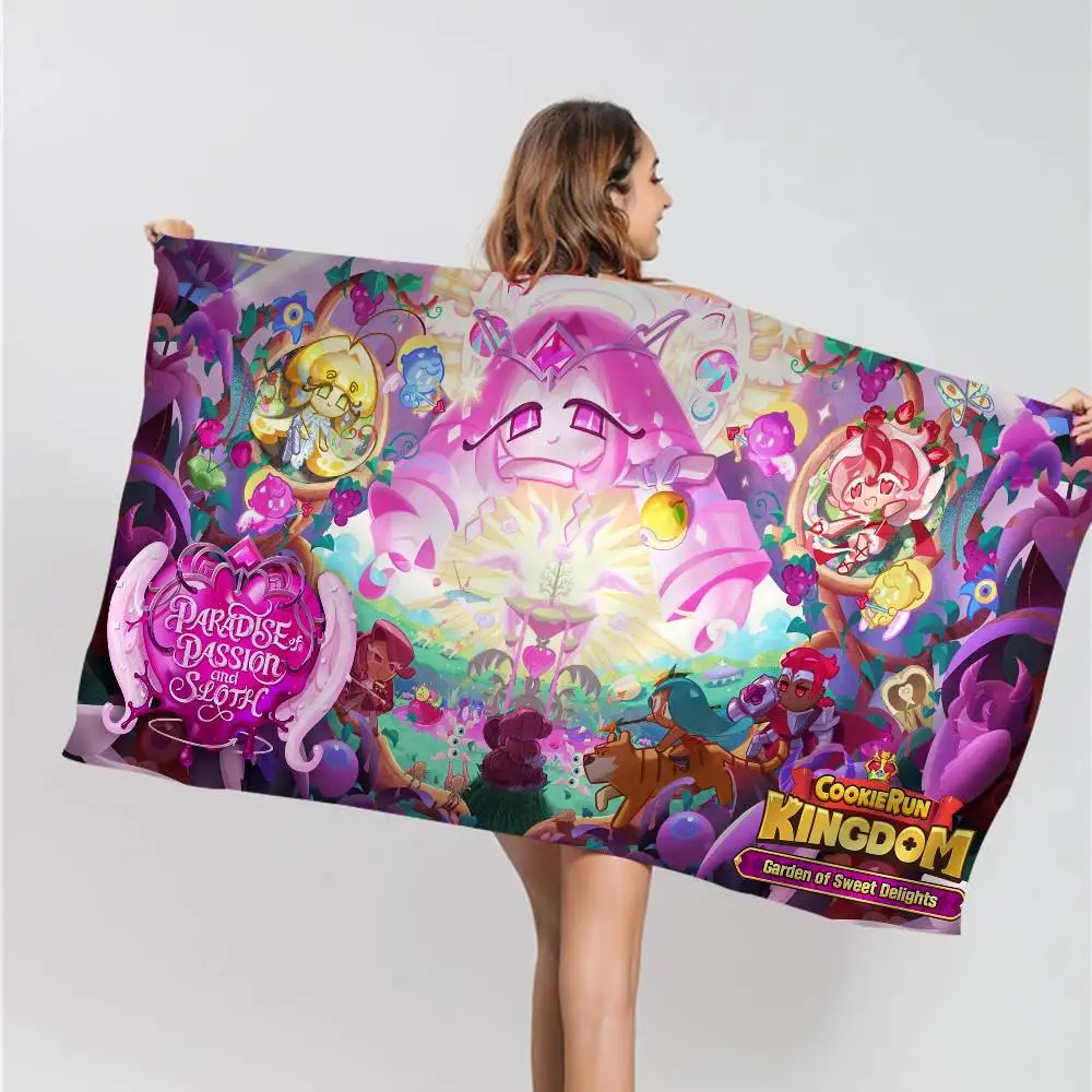 Game C-Cookie run K-ingdom Microfiber Beach Towel Absorbent Quick dry Soft Yoga Swimming Resort Mountain Climbing Towel