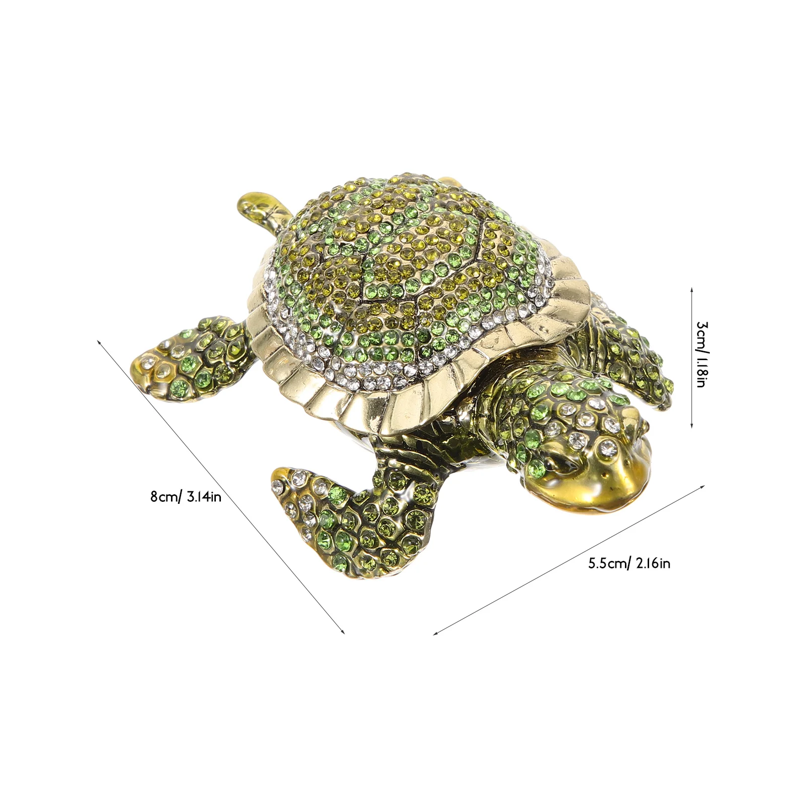 Turtle Figurine Trinket Box Metal Jewelry Box Small Trinket Box Decorative Trinket Box