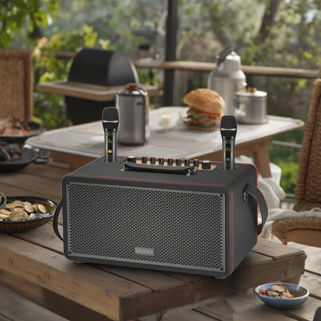 

M-2603 Professional Dual Wireless Bluetooth Microphone Speaker System Home Karaoke Outdoor Portable Audio Player