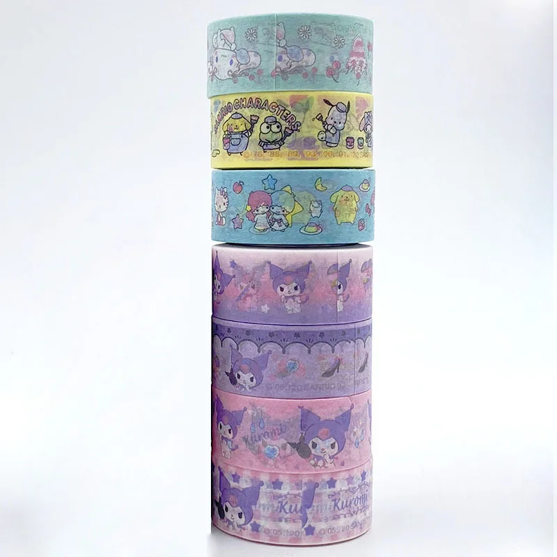 

40 pcs/lot 15mm*5M Sanrio Kuromi Washi Stickers Tape Cute Scrapbooking DIY Diary Decorative Sticker Album Stick Label