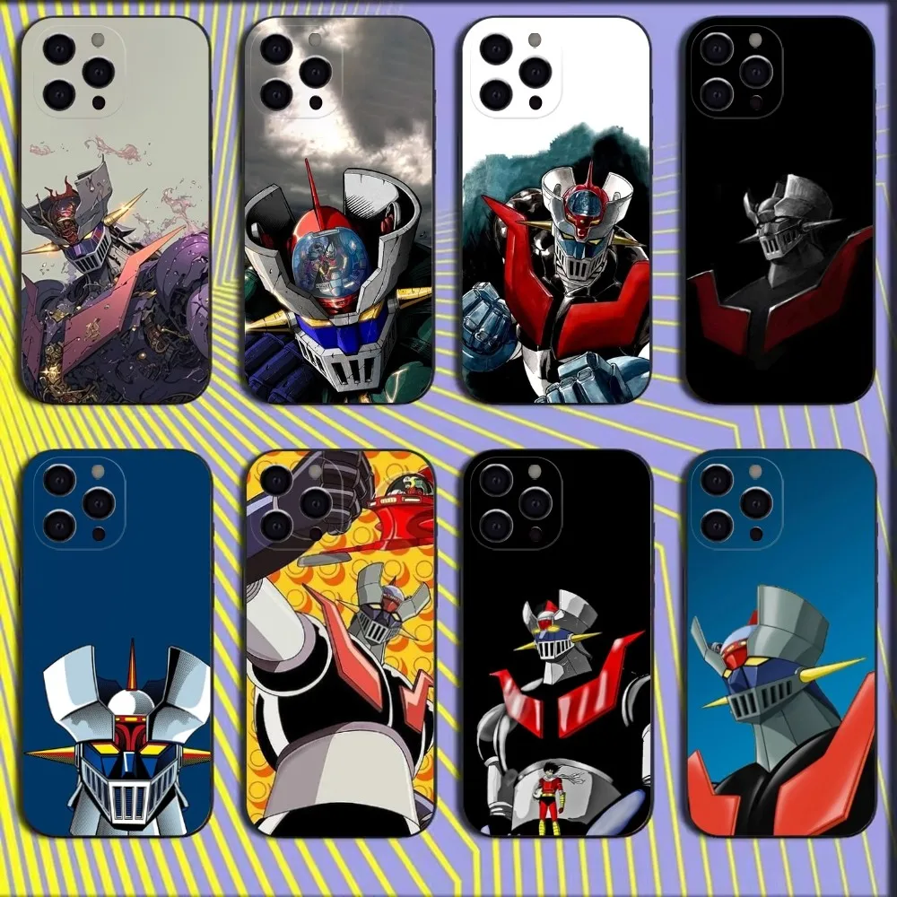 

M-Mazinger Z Robots Phone Case For iPhone 16,15,14,13,12,11,Mini,Pro,SE,MAX White Matte Shockproof Cover
