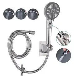 Outdoor Travel Trailer 3+2 Mode High Pressure Hand RV Shower Head Set with Hose and On Off Button Bathroom Bath Home Innovative