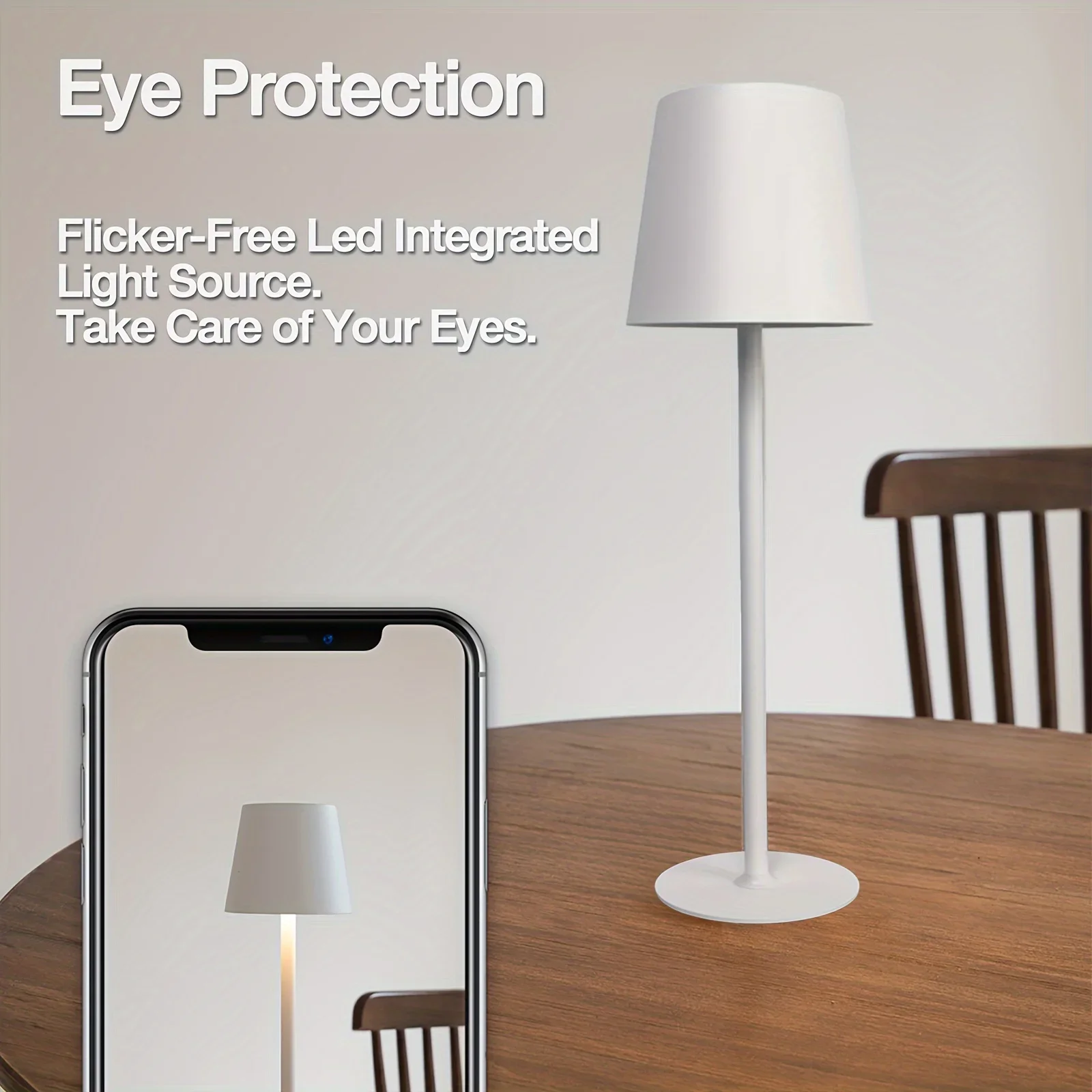 Creative Ambient Light Bar Touch Metal Table Lamp Three Colors Bedside LED Rechargeable Decoration Night Light