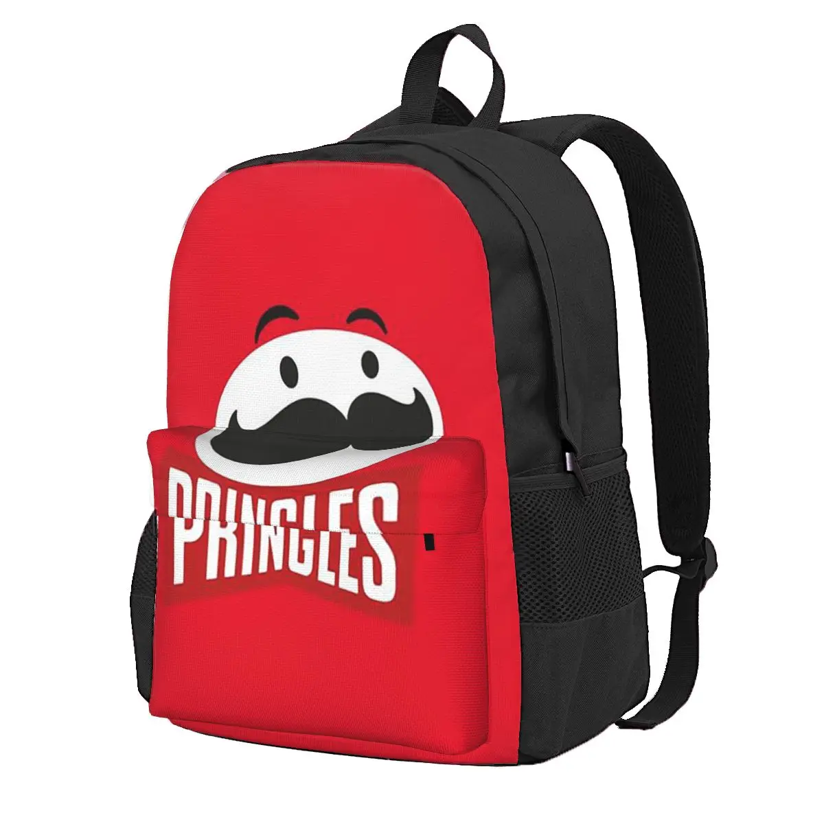 Potato Crisps Chips Pringles Print Student Backpack School Bag Hiking Travel Daypack for Men Women Fashion Bookbag Shoulder Bags