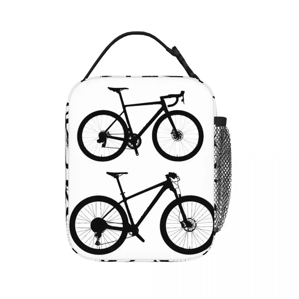 

Two Bikes Lunch Bags Insulated Lunch Tote Waterproof Bento Box Resuable Picnic Bags for Woman Work Children School