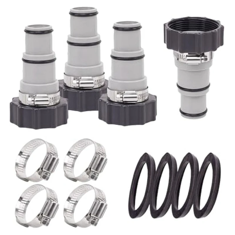 4Pack Pool Hose Adapter,Type A Pool Hose Connector For 1.5/1.25 Inch Vacuum Hose Adapters, Threaded Connection