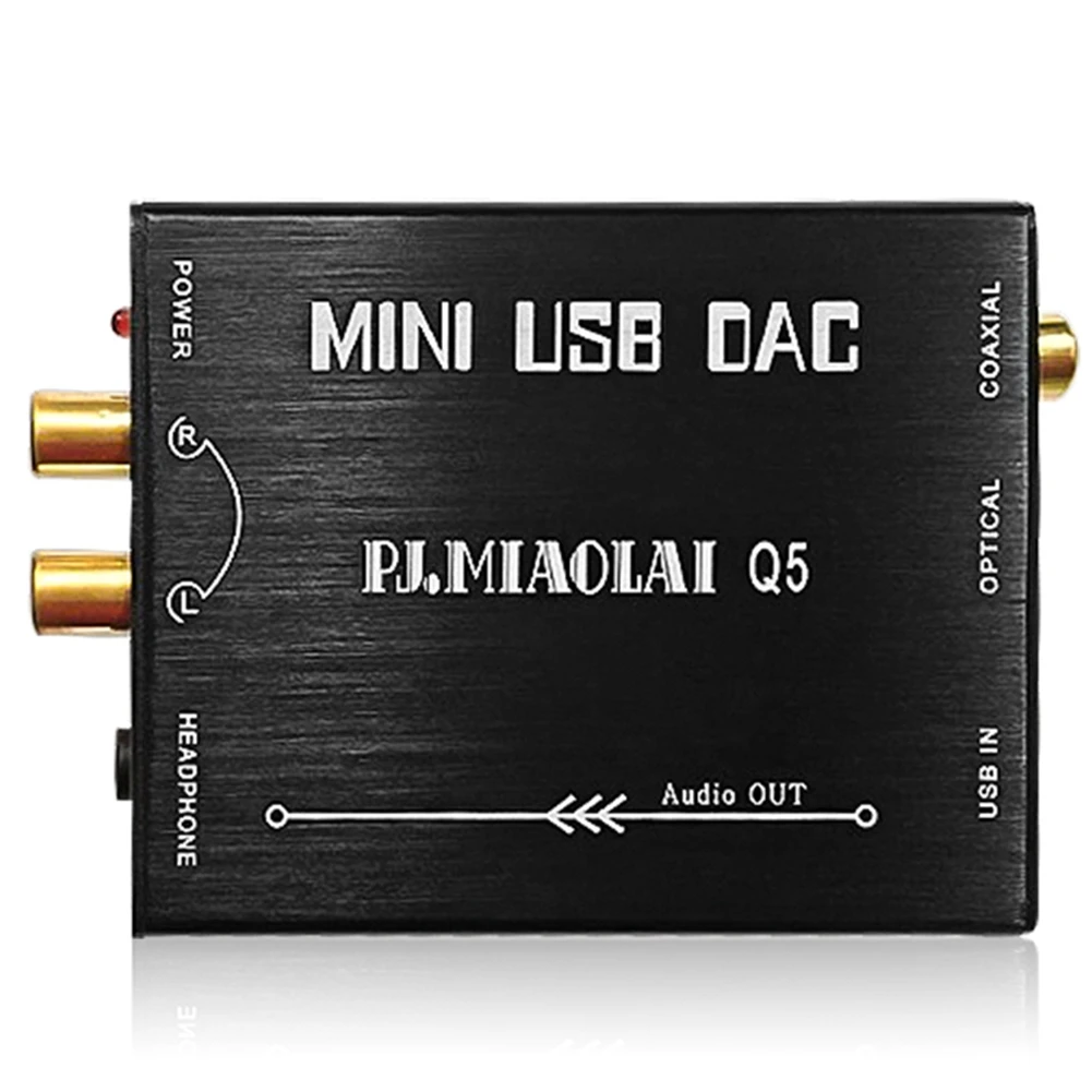 

Аудио декодер Q5 HIFI PCM2704 OTG, внешняя звуковая карта USB для компьютера, аудиовыход/волоконный/коаксиальный цифровой сигнал