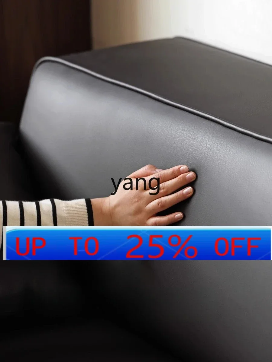 

LMMBig Black Cow Electric Sofa Bed Living Room Multifunctional Dual-purpose Leather Art Sofa Small Unit Telescopic Bed