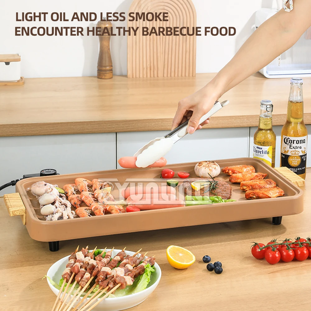 Household Smokeless Barbecue Skewers, Multifunctional Barbecue Pot, Square Electric Grill