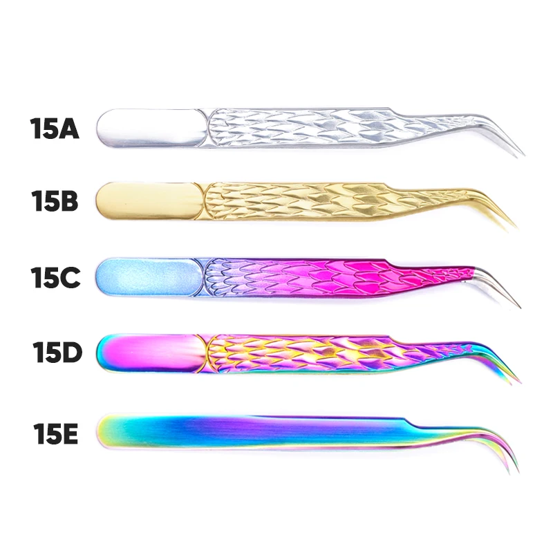 Pinzetta per ciglia professionale Pinzetta per estensione ciglia antistatica in acciaio inossidabile Strumento per la raccolta delle sopracciglia delle ciglia