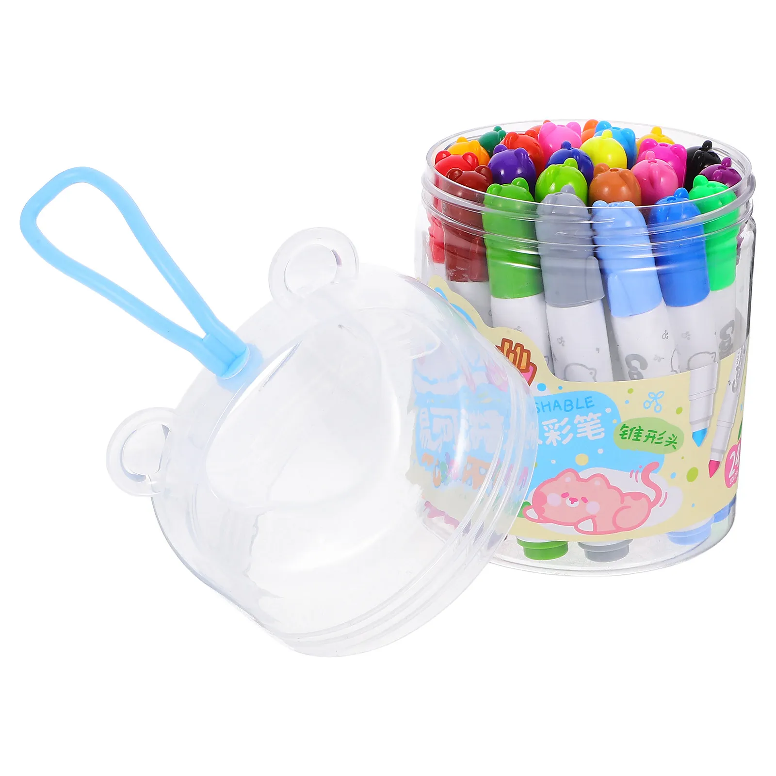 

Набор из 24 моющихся маркеров с мягким наконечником, яркие цвета, легко очищаемые, для класса, для раскрасок, для школы, маркеры-краски оптом