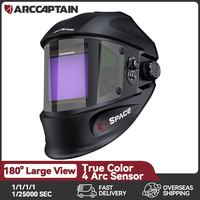 ARCCAPTAIN Auto Darkening Welding Helmet 180° Panoramic View True Color Welding Hood 4 Arc Sensor TIG MIG ARC CUT Welder Mask