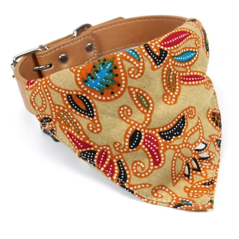 PU Leather Collar Suitable for Both Cats and Dogs, Fashionable and Versatile Dog Drool Bib Collar view 6