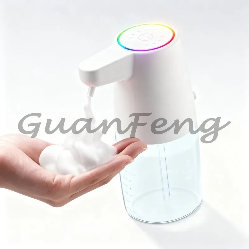 450ML Portable Plastic Automatic Foaming Hand Soap Dispenser, Touchless Sensor Foam Hand Washer for Restroom & Toilet