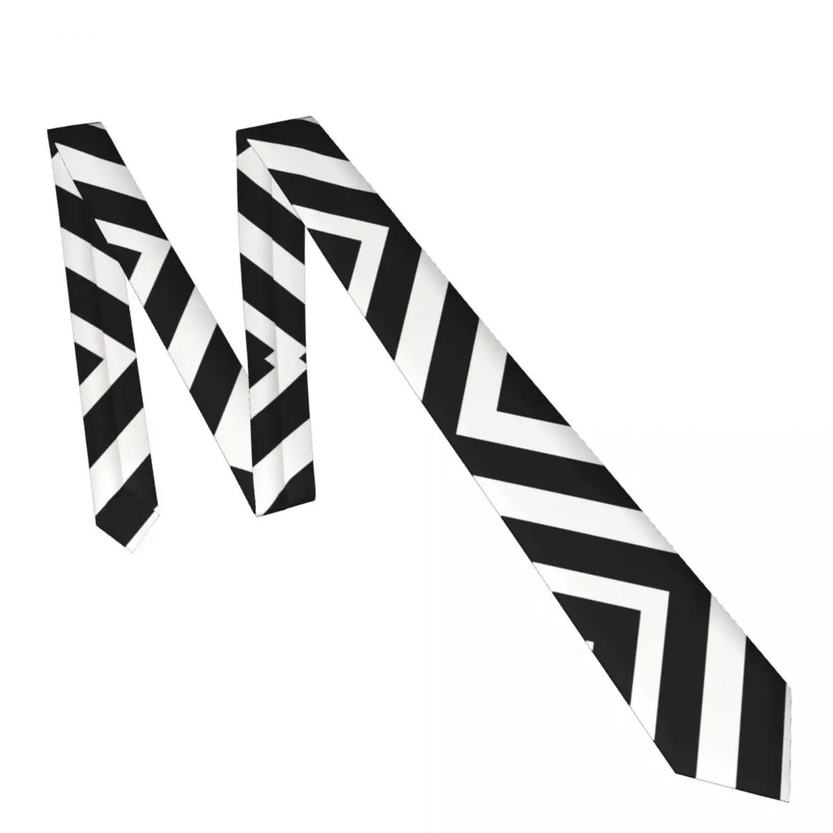 White Black Streak Tie For Men Women Necktie  Clothing Accessories