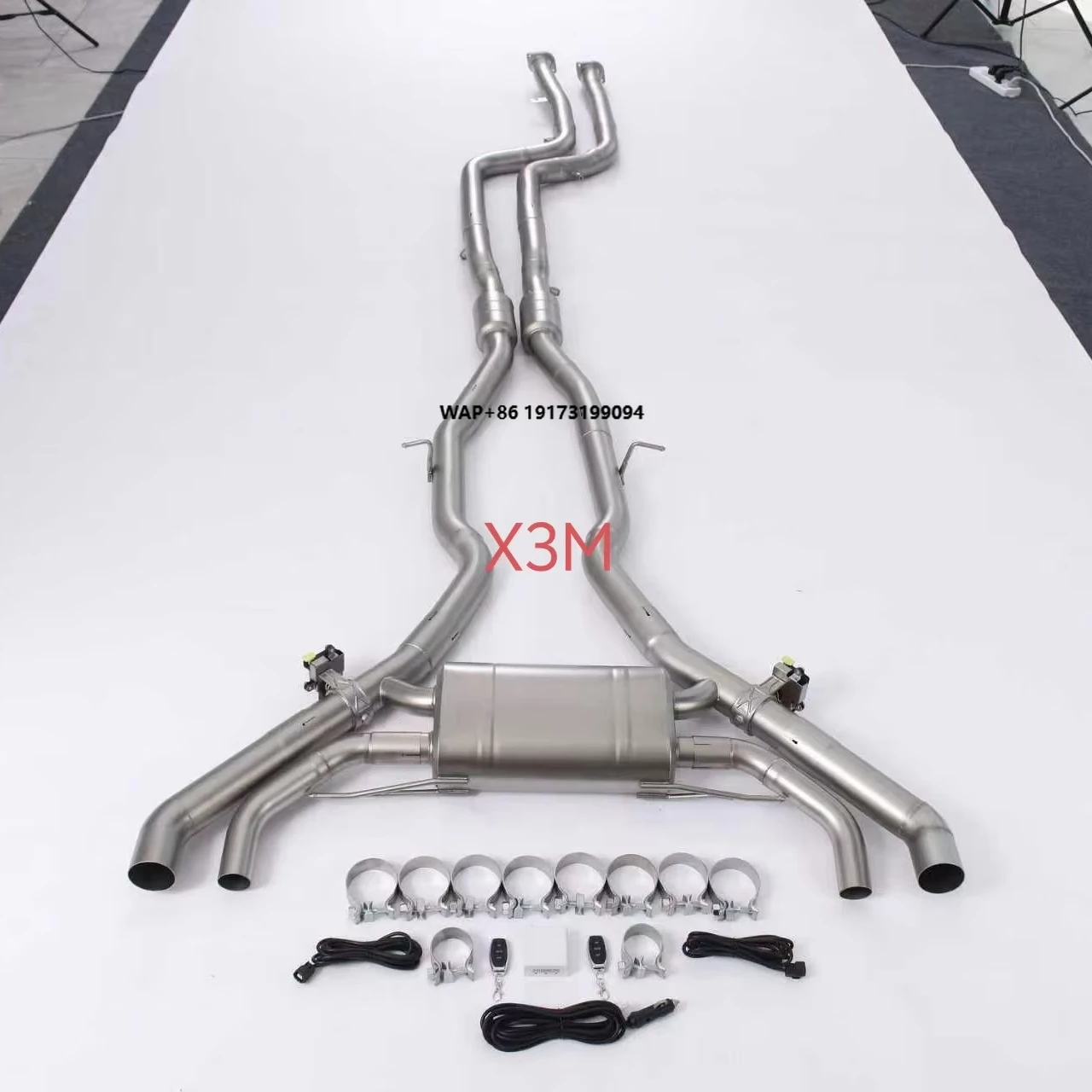 

for bmw-X3m X4m X5m X6m F95 F96 F97 F98 Valvetronic Catback Exhaust Pipes System Valved Muffler SS 304 Stainless Steel