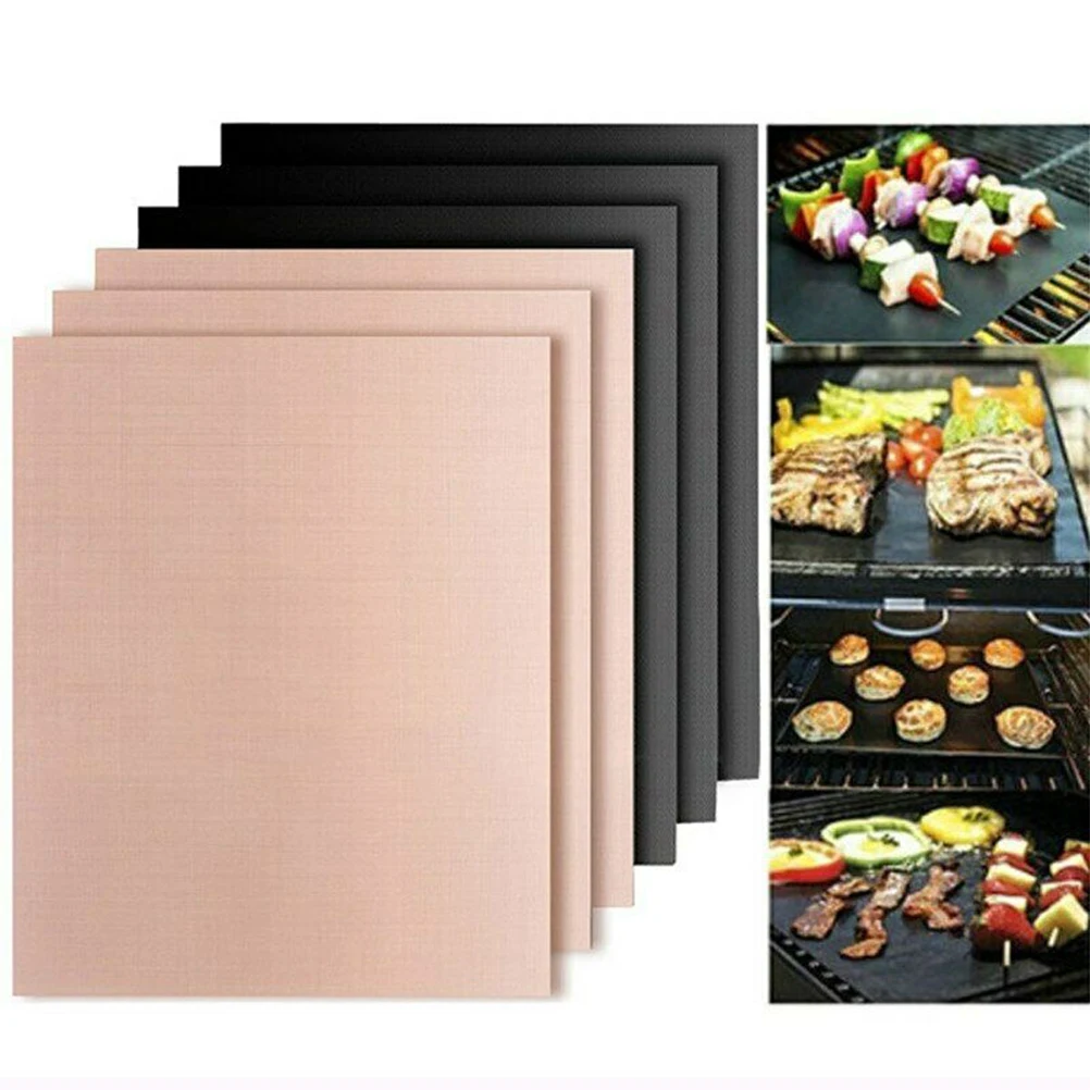 

2 Pcs Barbecue Mat Grilling Reusable Baking Non-Stick BBQ Heat-proof Pad Portable Outdoor