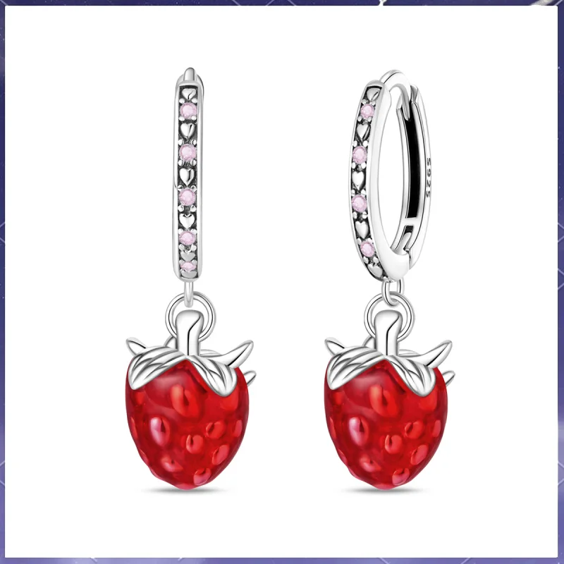 أقراط جديدة من الفضة الإسترليني عيار 925 مع زركونيا لامعة مناسبة للصديقات كهدايا مجوهرات #1