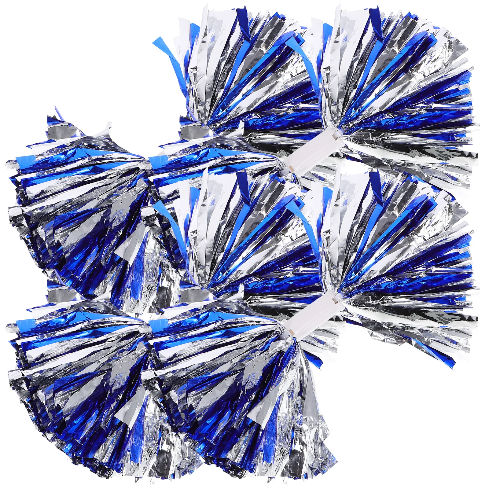 

4Pcs Bright Color Cheerleader Pom Poms Comfortable Grip Durable Pe Material Eyecatching Cheer Props Pom Poms Cheerleading