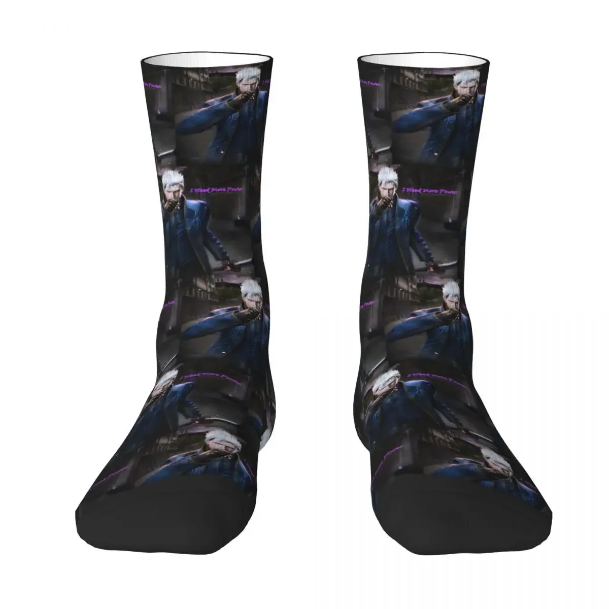 

Vergil From The Devil May Cry Series Socks Harajuku Sweat Absorbing Stockings All Season Long Socks Accessories for Unisex Gifts