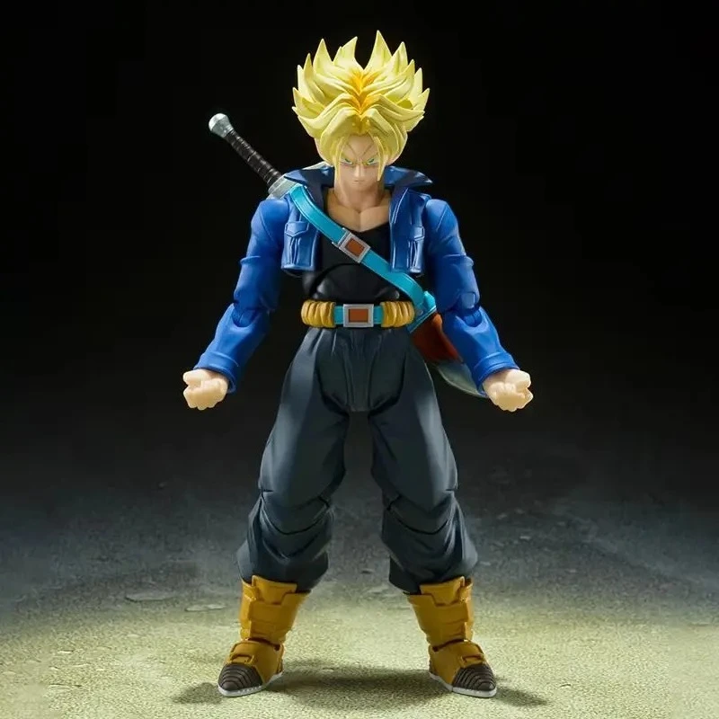 Figura de Acción de Anime SHF Super Saiyan Trunks, Modelo Coleccionable de 15 cm, Trunks del Futuro, Juguetes Articulados, Regalos