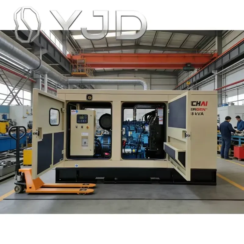 YJD Global Power Brand Engine 20kva-60kva 3phase 50/60hz Silent Type Diesel Generatr Set Open Frame ATS 24V DC Electric 1800 RPM