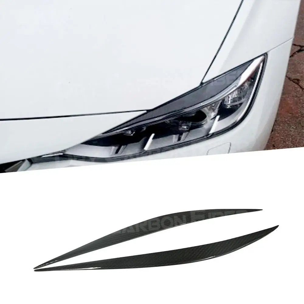 

2 PCS 4 Series Carbon Fiber Front HeadLamp Eyelids Eyebrows Trims Sticker for BMW F32 F33 F36 F82 F83 Car Styling