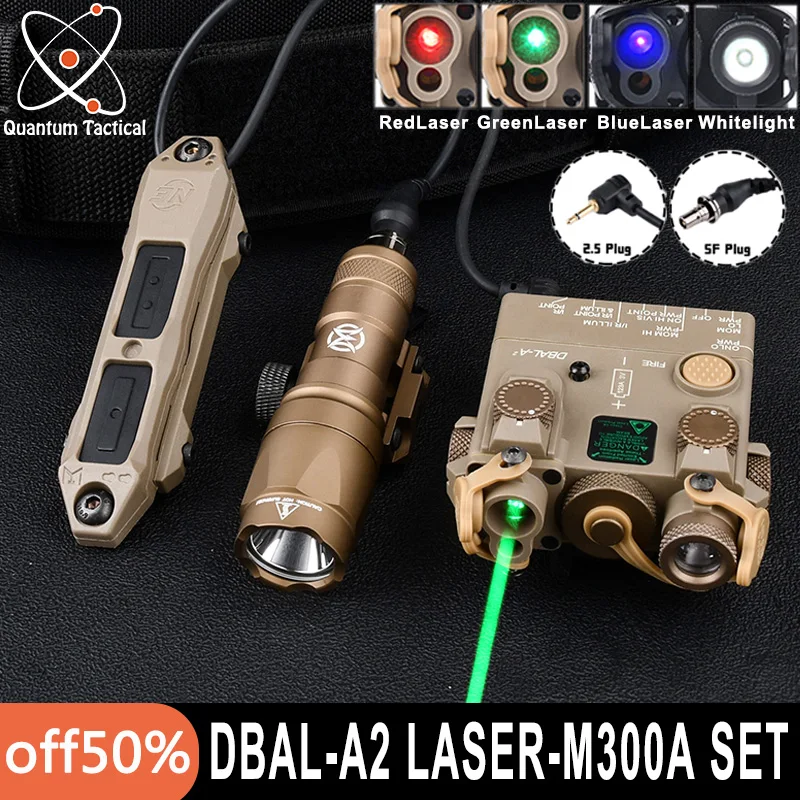 

Tactical DBAL-A2 Red Green Blue Dot Laser Indicator Wadsn M300A Hunting Scount Light Set Pressure Switch M-lok Keymod 20MM Rail