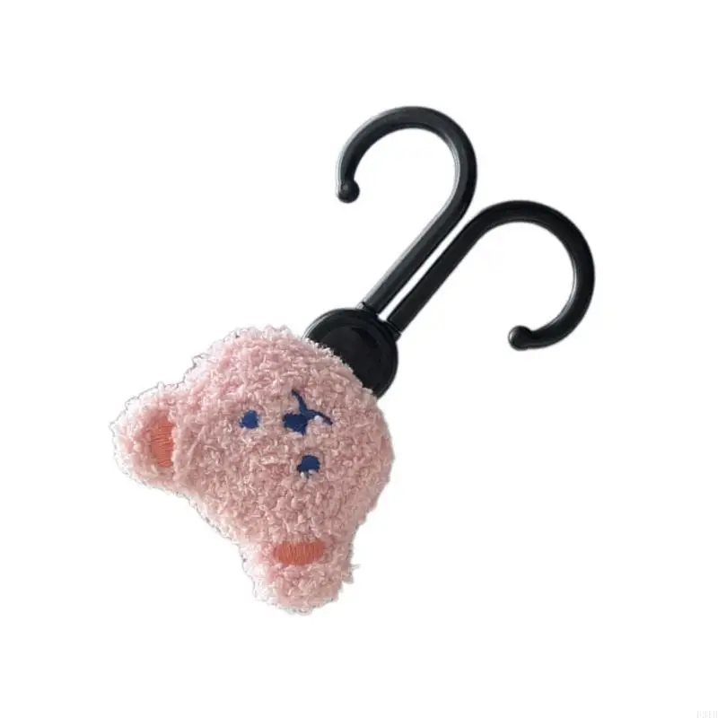 

Stroller Double Hook Bear Figure Cart Hook for Bag Drooling Towel P31B