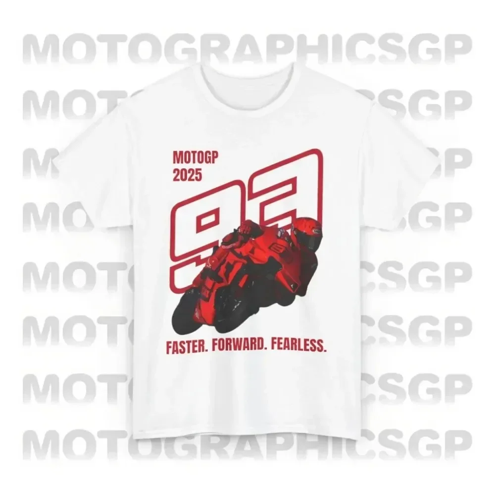 2025 Moto GP Marc Marquez T Shirt Men Motorcycle Fan T-shirt Marquez Graphic MM 93 Tops Ducati Corsa Racing Cotton Tee