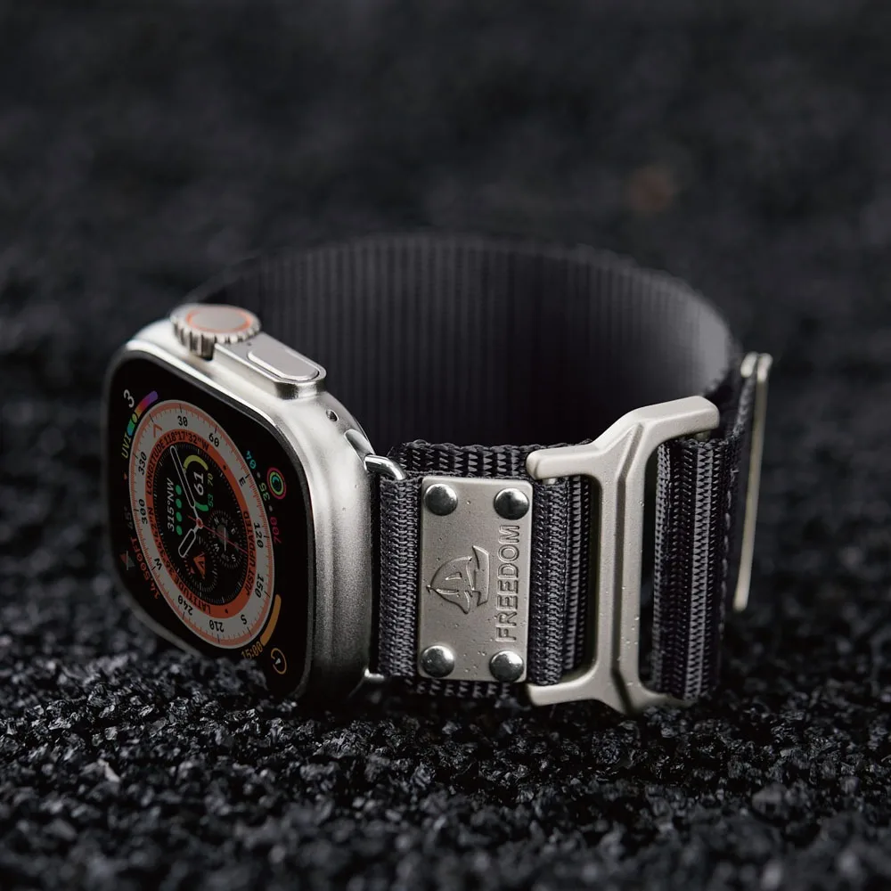 

Nylon Strap for Apple Watch Ultra 2 Band 46mm 44mm 45mm 49mm Tactical Band for Iwatch Series 10 9 8 7 5 4 SE 6 Replacement Strap