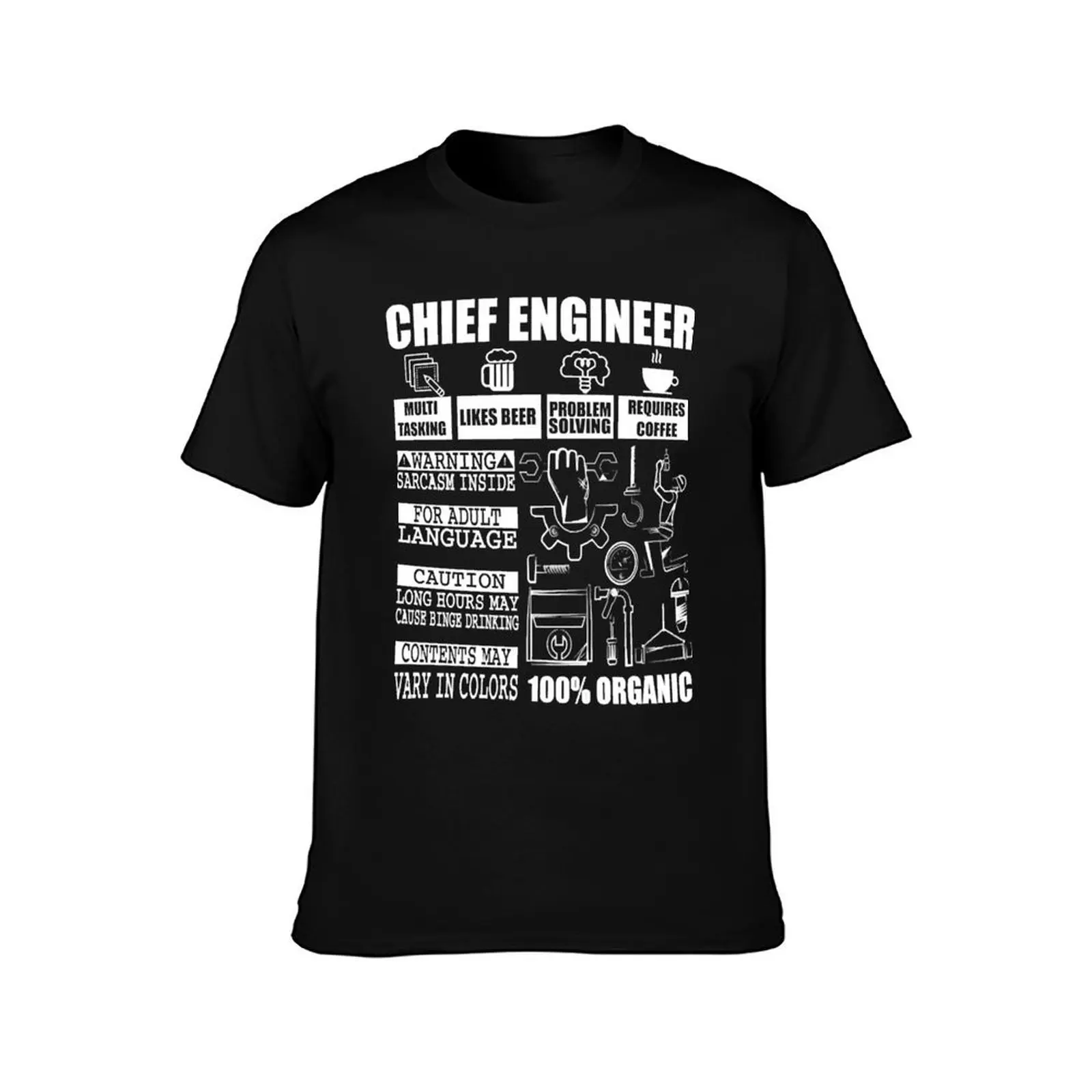 I Am A Chief Engineer T-Shirt, Summer Casual Cotton Tee, Oversized Streetwear Tops, Vintage Graphic Print, Unisex Men Women