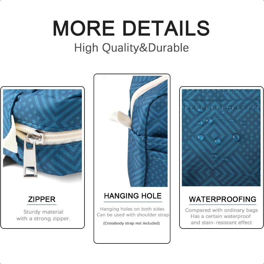 Multifunctional Portfolio Organizer Waterproof Travel Pouch Zippered Case Journal plies Storage Case for Notebooks Makeup Offic