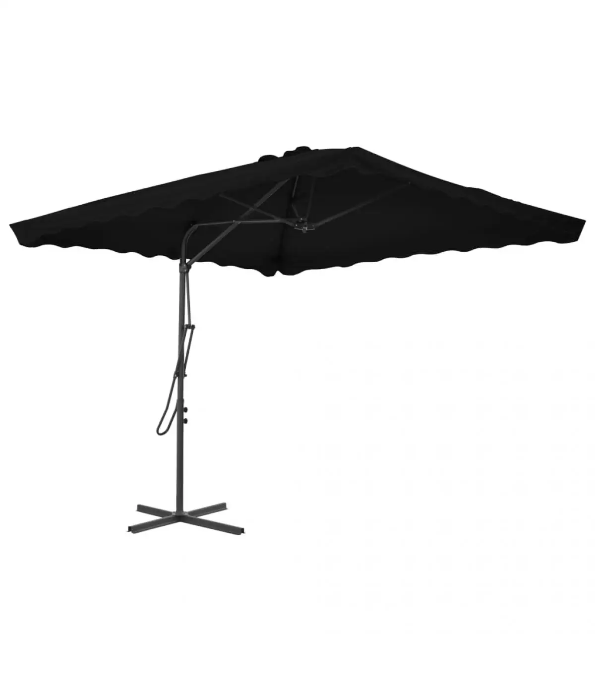 Garden umbrella with black steel stick 250x250x230cm