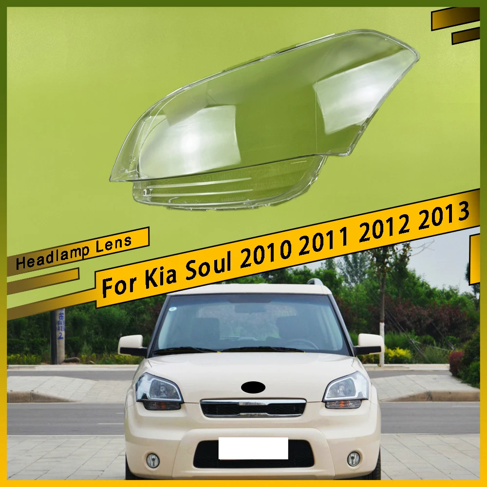 

For Kia Soul 2010 2011 2012 2013 Headlamp Transparent Cover Headlight Shell Lampshade Case Plexiglass Replace Original Lens