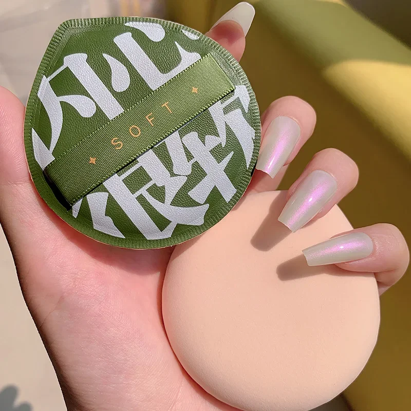 CNKESS-cojín de aire de algodón de azúcar con puntos de miel, herramienta de maquillaje de doble propósito en seco y húmedo, base líquida súper grande, maquillaje suave