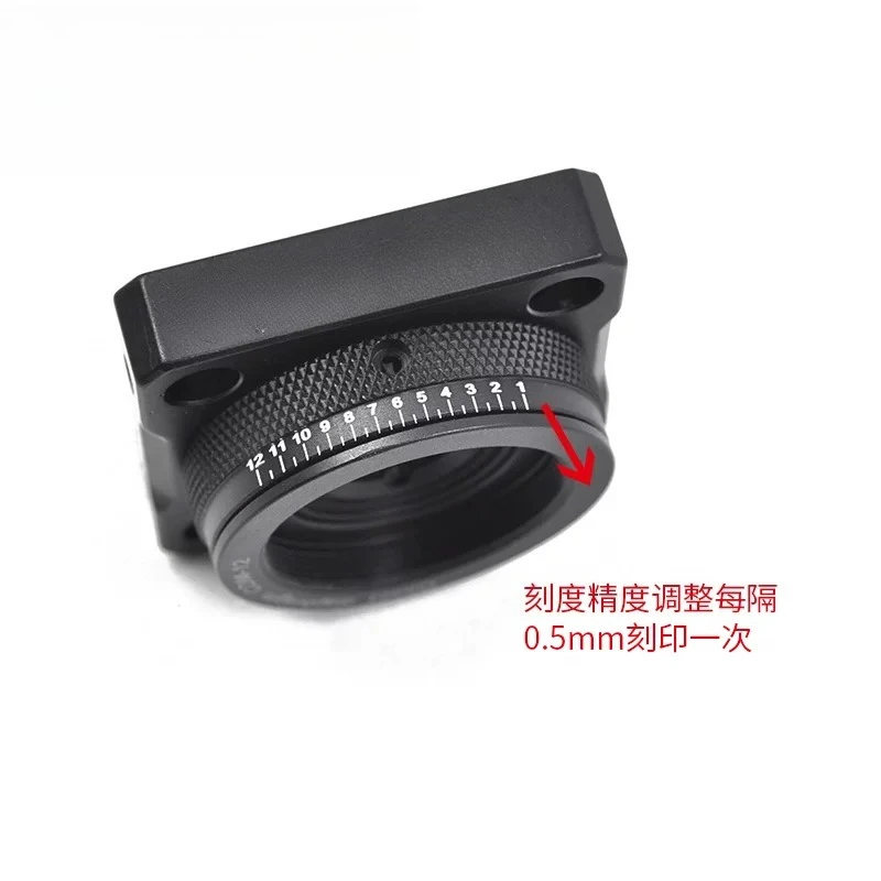 Optical experiment of manual dimmer and light spot adjuster for CDM-12 ring drive dimmable aperture cage coaxial system