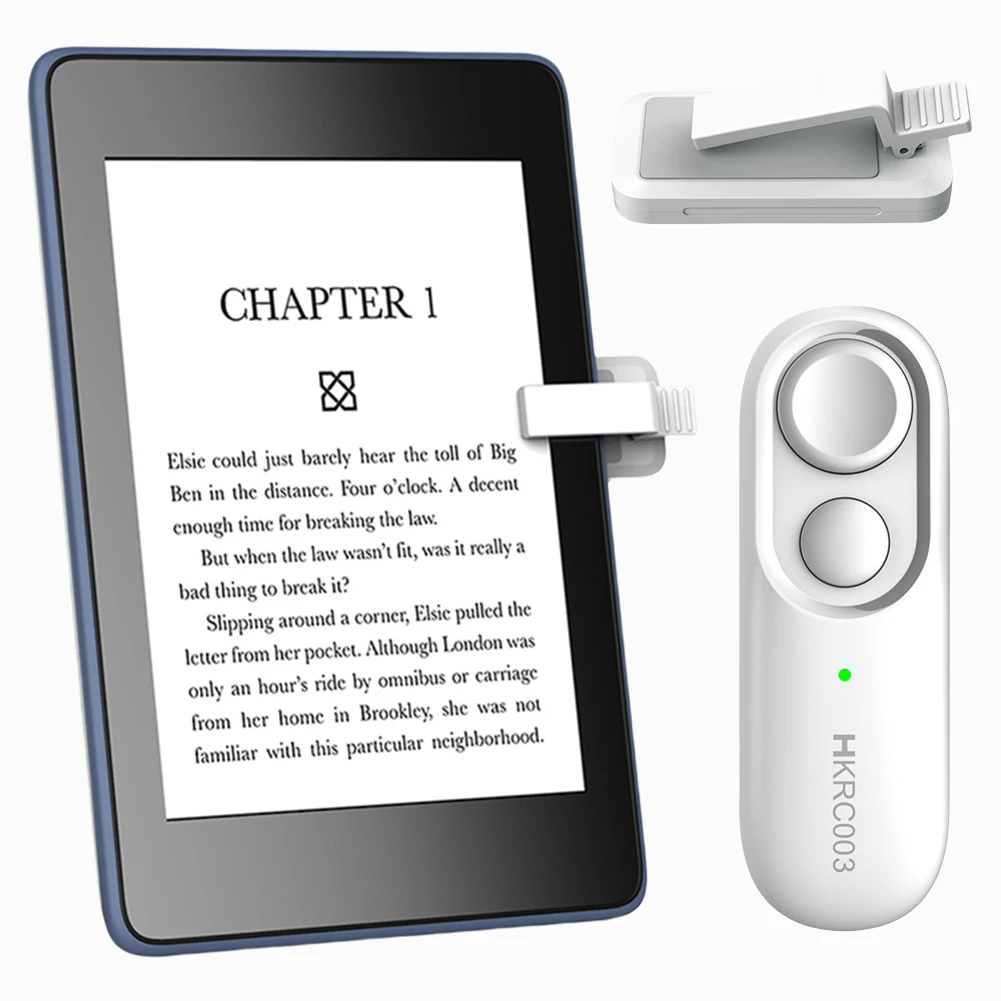 Remote Control Page Turner for Kindle Paperwhite Oasis Kobo EReaders+ Phone Camera Video Record Remote Control Triggers Device