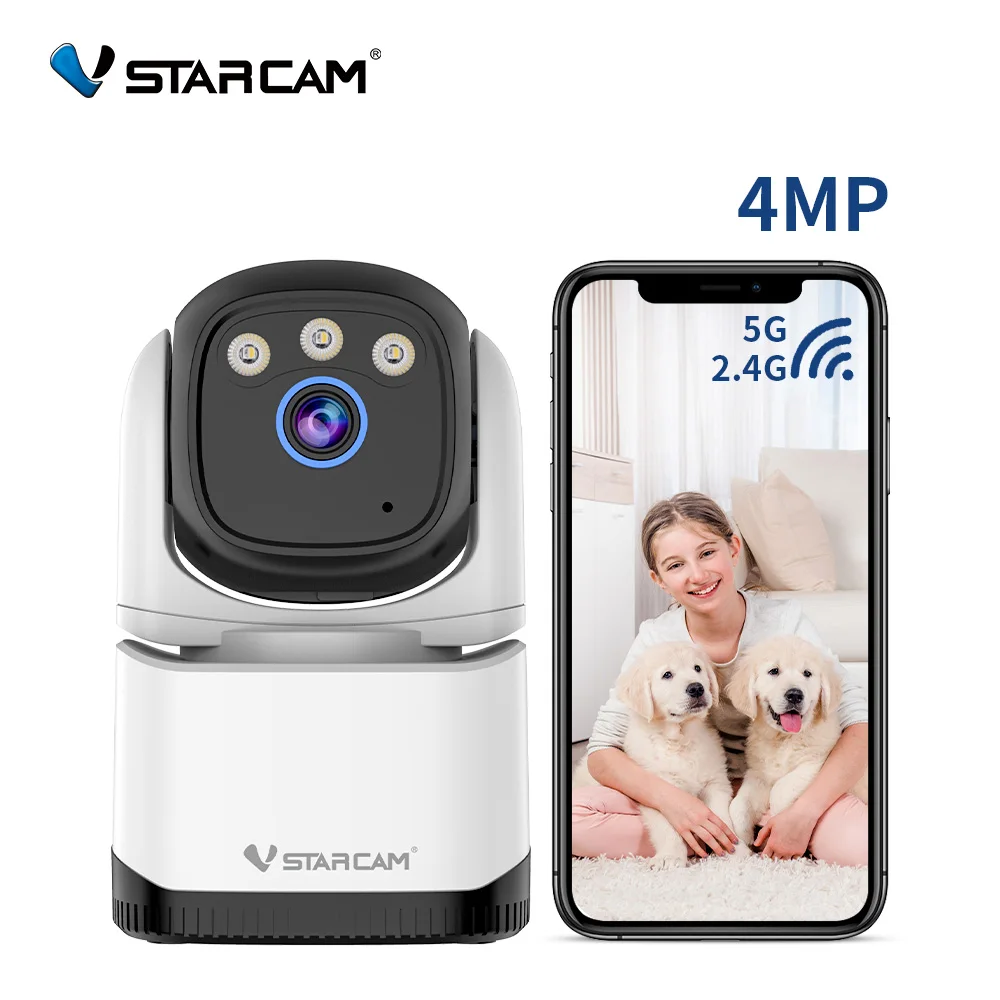 Vstarcam 2.5K Camera Indoor,2.4G&5G WiFi ,360°,Color Night Vision,Motion Detection, Human Tracking,Two Way Talk,TF&Cloud Storage