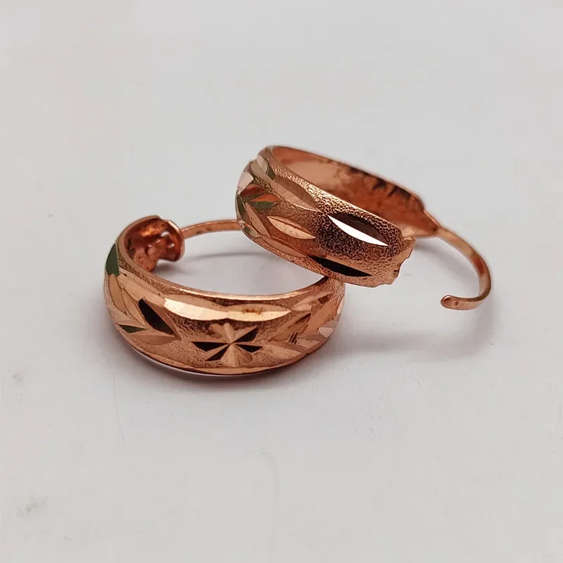 Vintage Copper Earrings Pure Red Copper Jewelry Ethnic Style Elderly Earrings Floor Display Jewelry Goods Sourcing