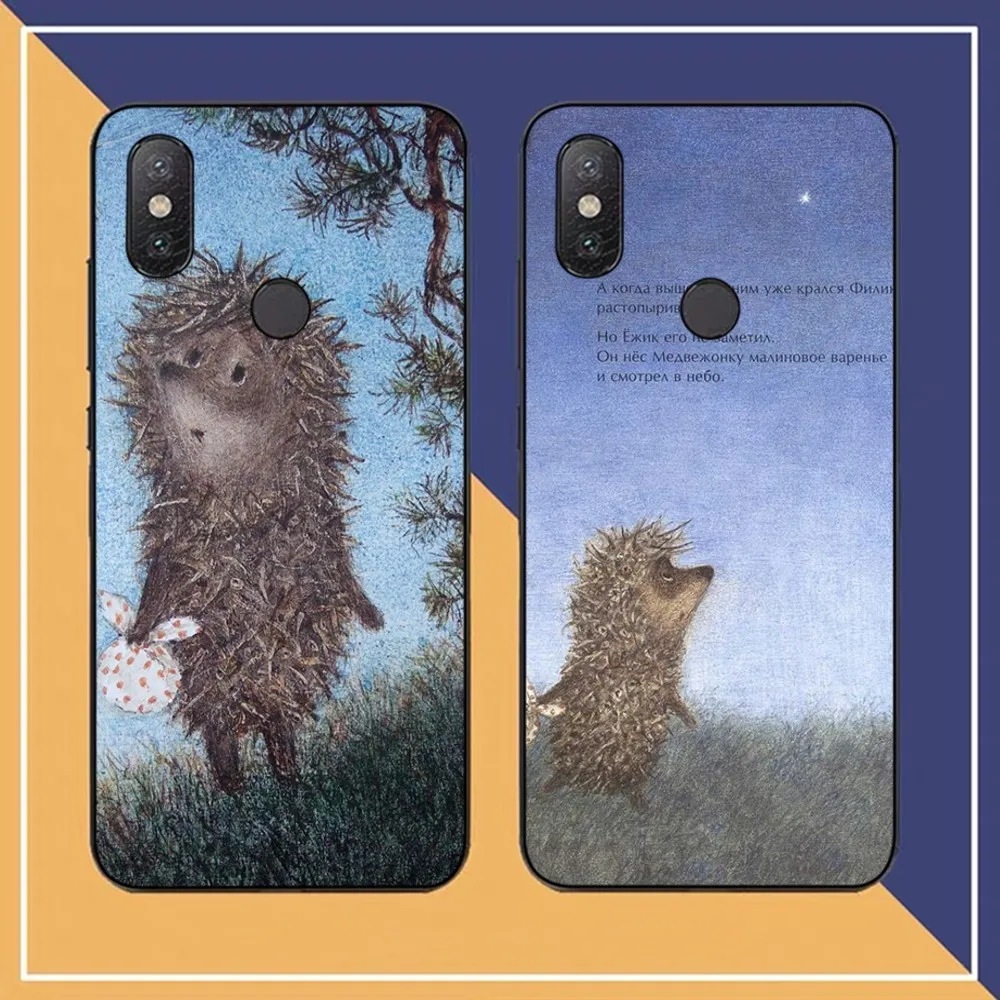 

Bright Hedgehog In The Fog Phone Case For Redmi Note 4 X 5 A 6 7 8 T 9 9S 10 11 11S 11Epro Poco M3 Pro
