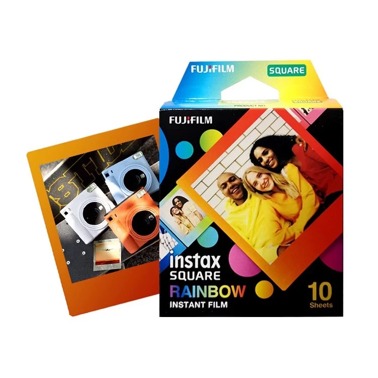 Fujifilm Instax SQUARE Film White/Rainbow/B&W Edge Photo Paper For Fujifilm Instax SQ6 SQ10 SQ20 Instant Camera And Share SP-3