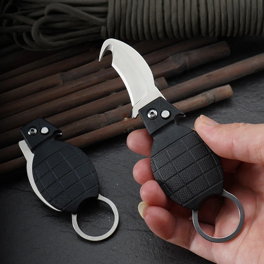 جديد في الهواء الطلق سكين محمول متعدد الأغراض تسلق الجبال هوك سكاكين صغيرة قابلة للطي مفتوحة صندوق قلادة صلابة عالية سكين EDC أدوات