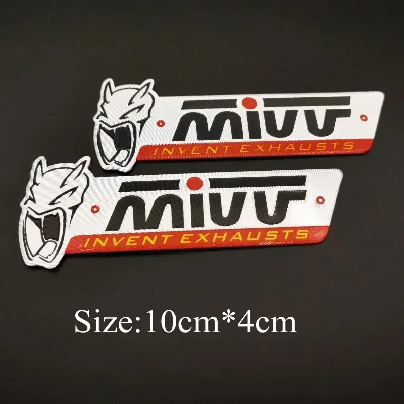 2/4/6PCS 3D Aluminum Heat Resistant Exhaust Decals for MIVV Motocross Motorbike Durable Motorcycle Sticker - view 4