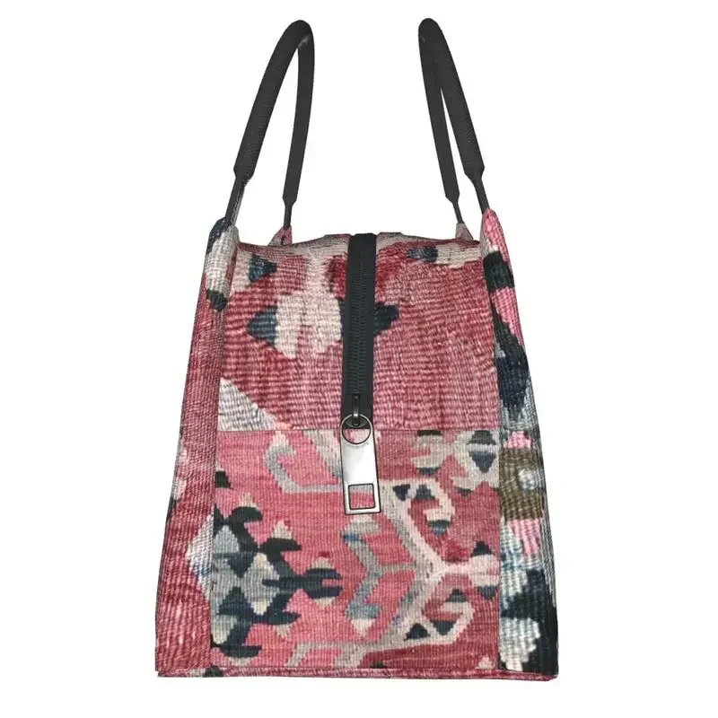 Sac à lunch en textile tissé personnalisé pour hommes et femmes, rétro Boho Kilim, tapis persan, glacière chaude, boîtes à lunch isolées pour le bureau et les voyages