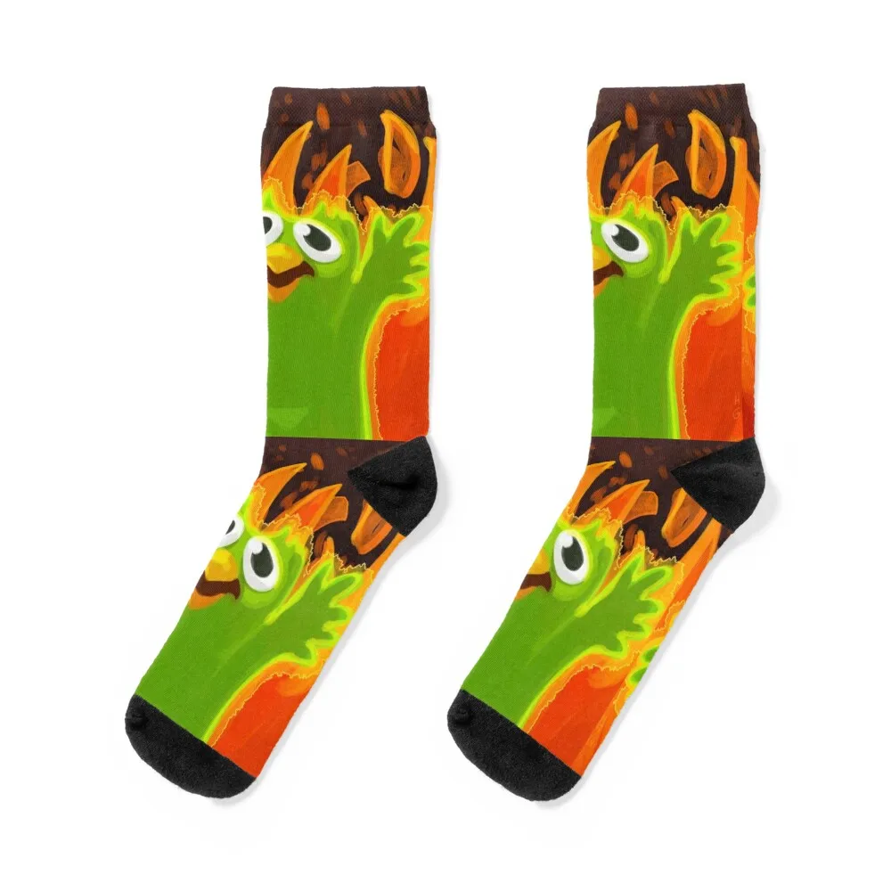 

Elmo Meme Paint Duolingo version FANART Socks funny gifts Men's christmass gift Designer Man Socks Women's