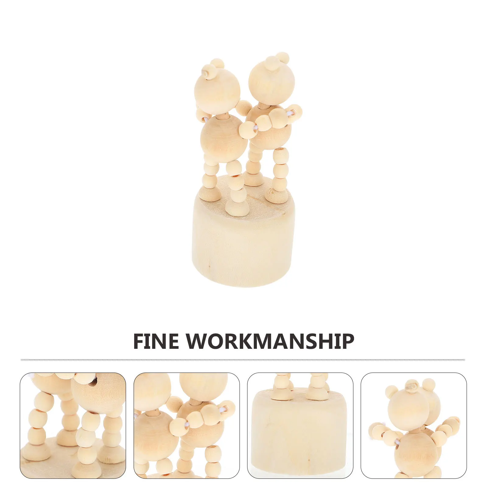 2 pçs criativo de madeira diy caracol ornamento sem pintura forma animal artesanato para quarto das crianças escritório em casa decoração do hotel madeira natural